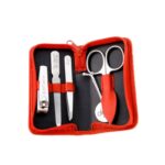 Manikúrní sada Alpen Inox kožená 4 ks červená